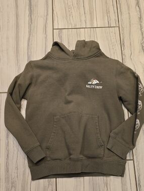 Salty Crew Kids Olive Hooded Pullover Sweatshirt
